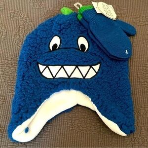 𝅺kids Monster Soft Hat and Gloves